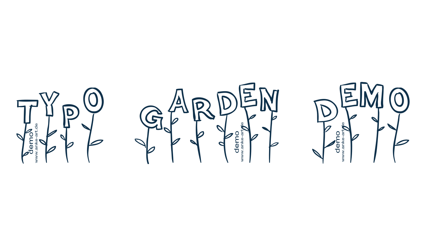 Typo Garden Demo, fancy decorative font preview