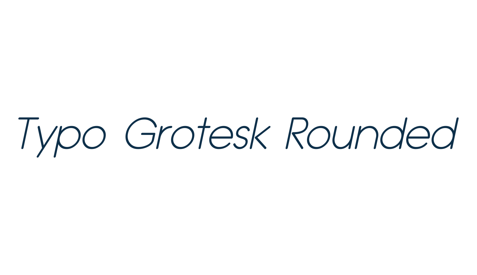 Typo Grotesk Rounded, basic sans serif font preview