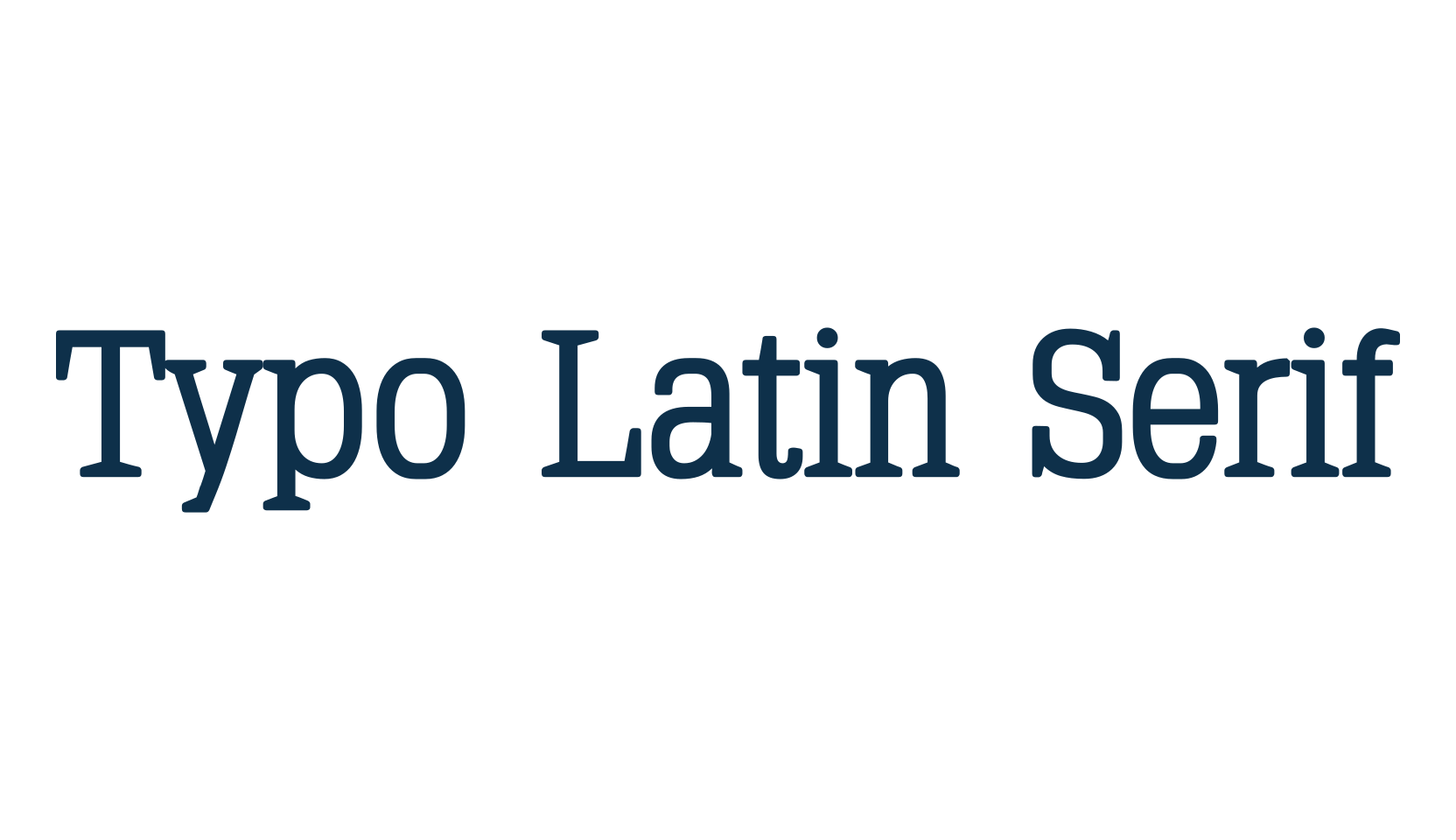 Typo Latin Serif, basic serif font preview