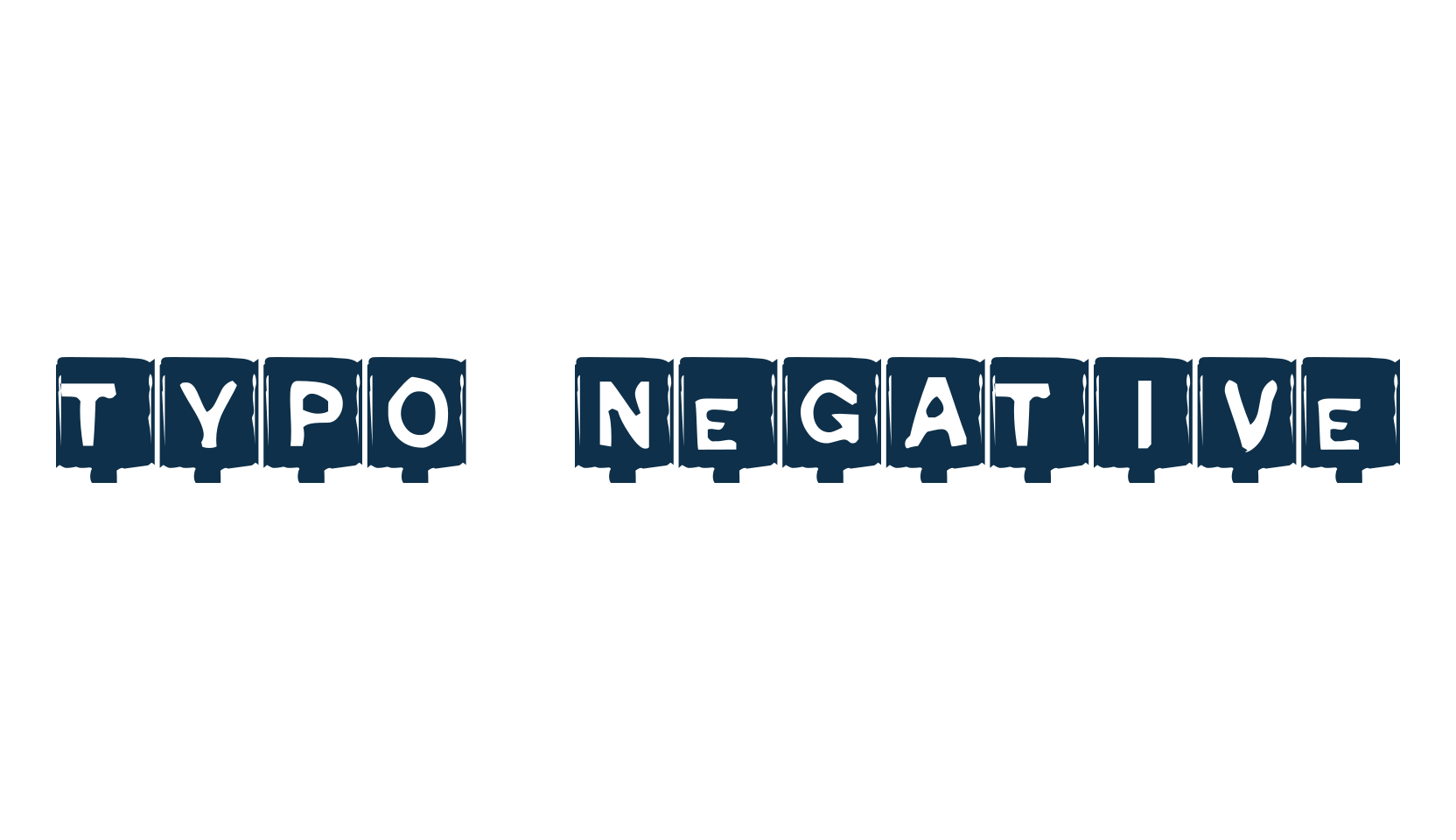 Typo Negative, decorative font preview