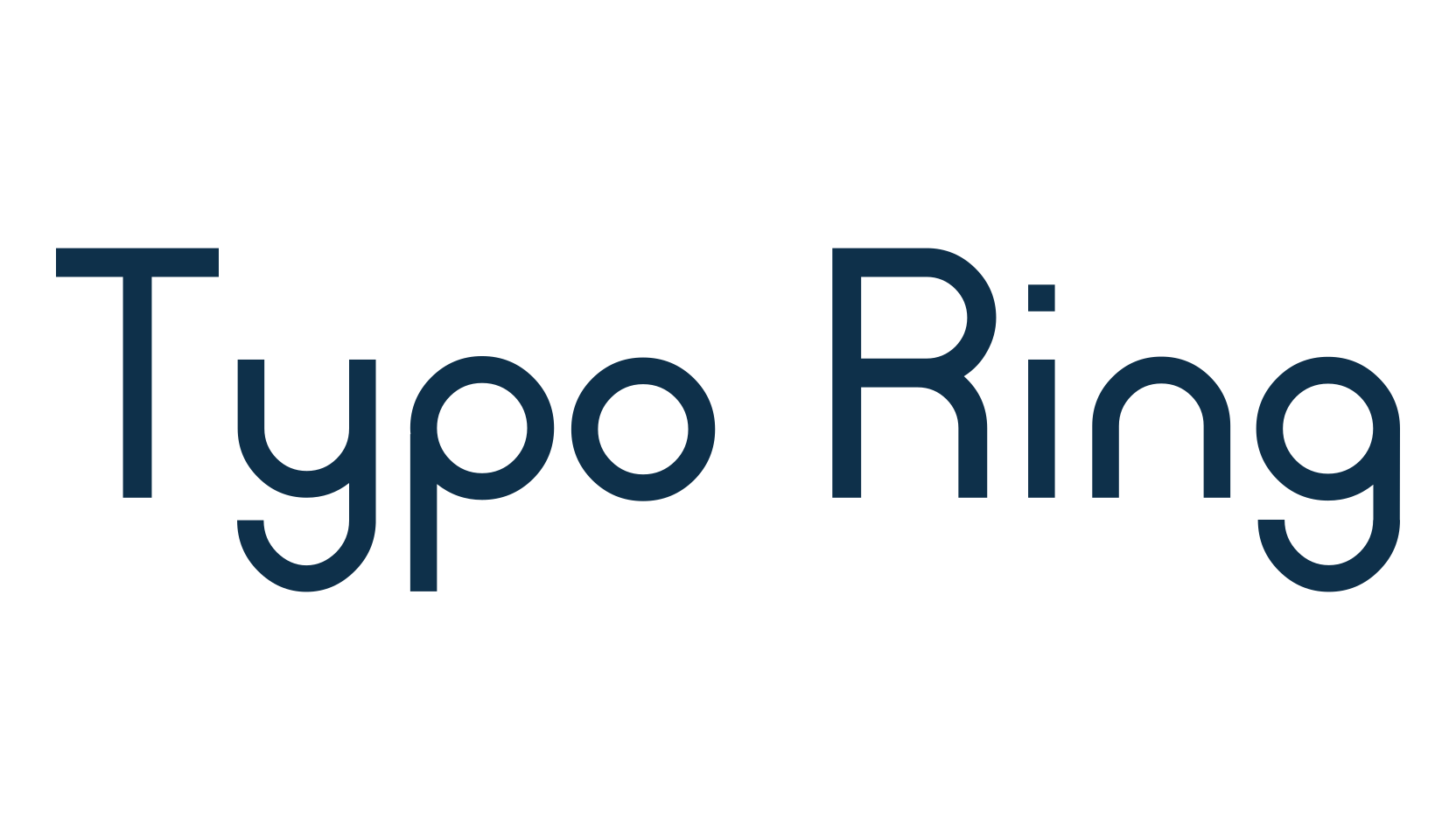 Typo Ring, basic sans serif font preview