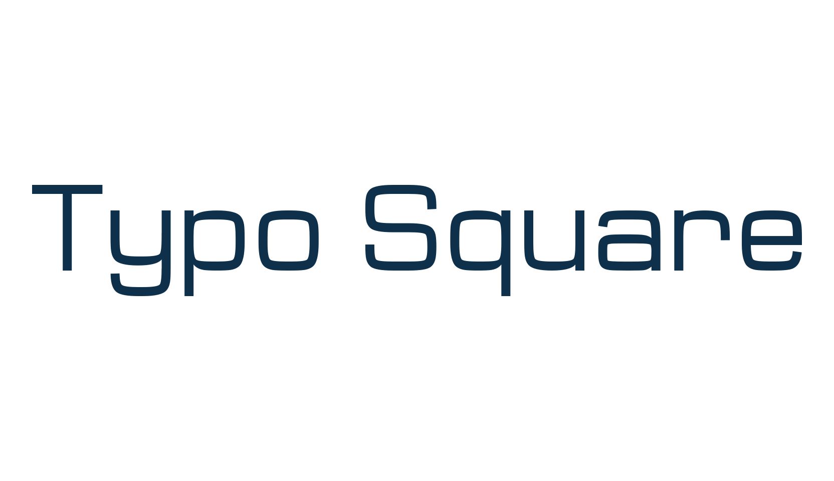 Typo Square, sans serif font preview