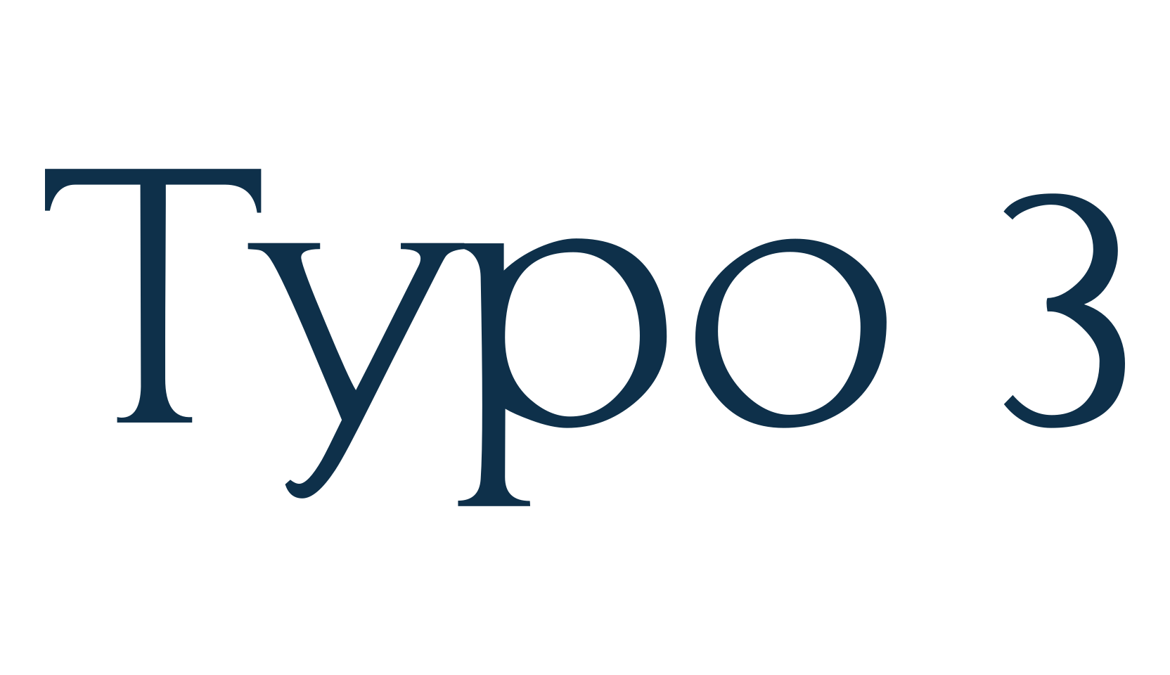 Typo 3, basic serif font preview