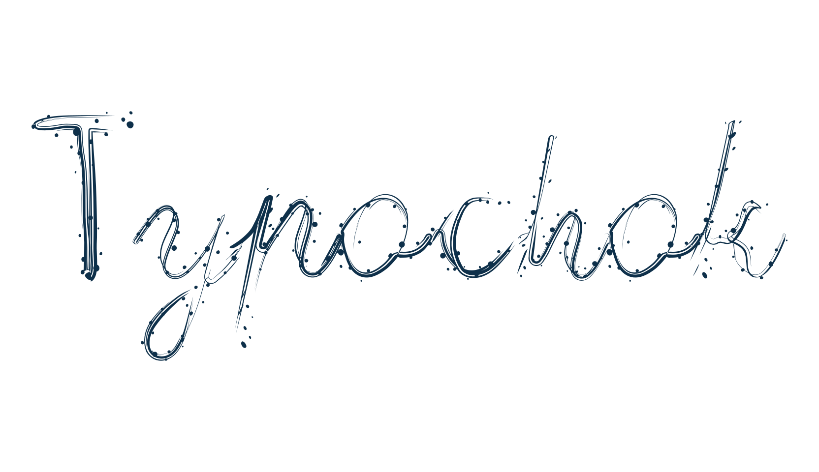 Typochok, fancy various decorative script calligraphy font preview