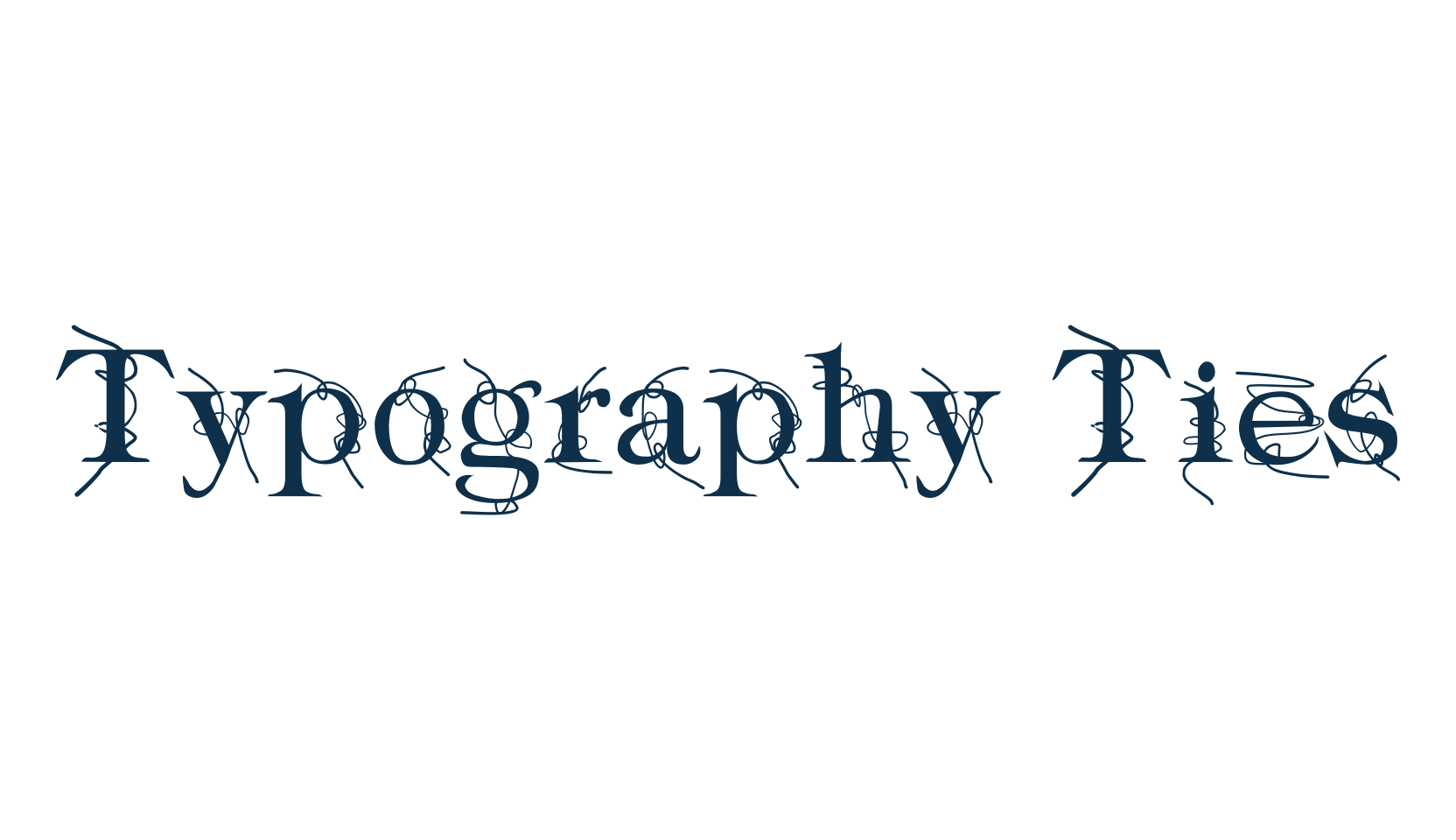 Typography Ties, decorative font preview