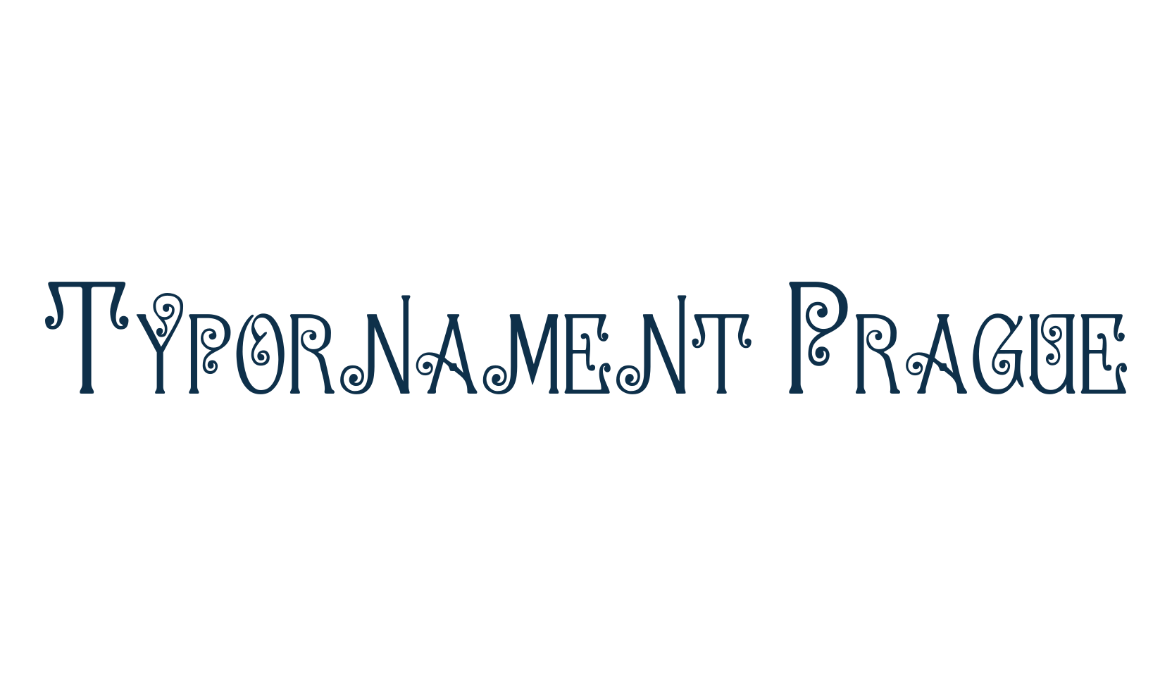 Typornament Prague, retro font preview