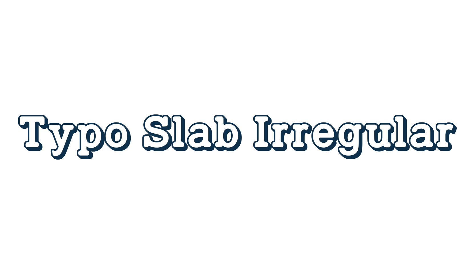 Typo Slab Irregular, fancy typewriter decorative font preview