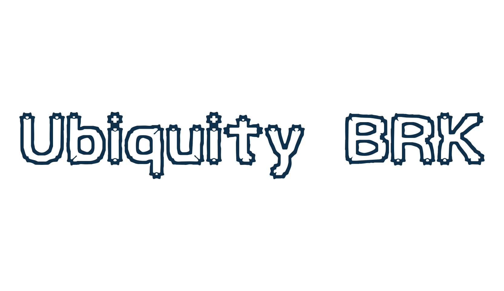 Ubiquity BRK, various font preview