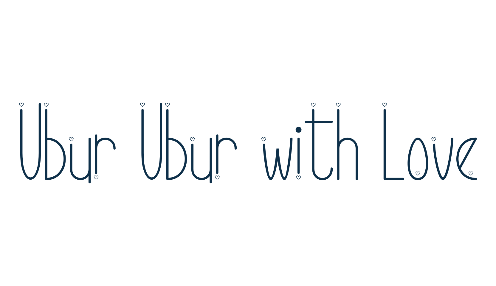 Ubur Ubur with Love, fancy various decorative font preview