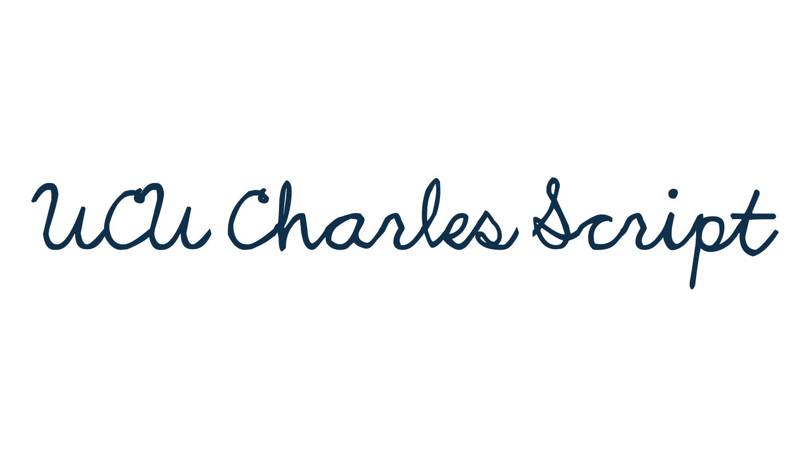 UCU Charles Script, script handwritten fancy decorative calligraphy font preview