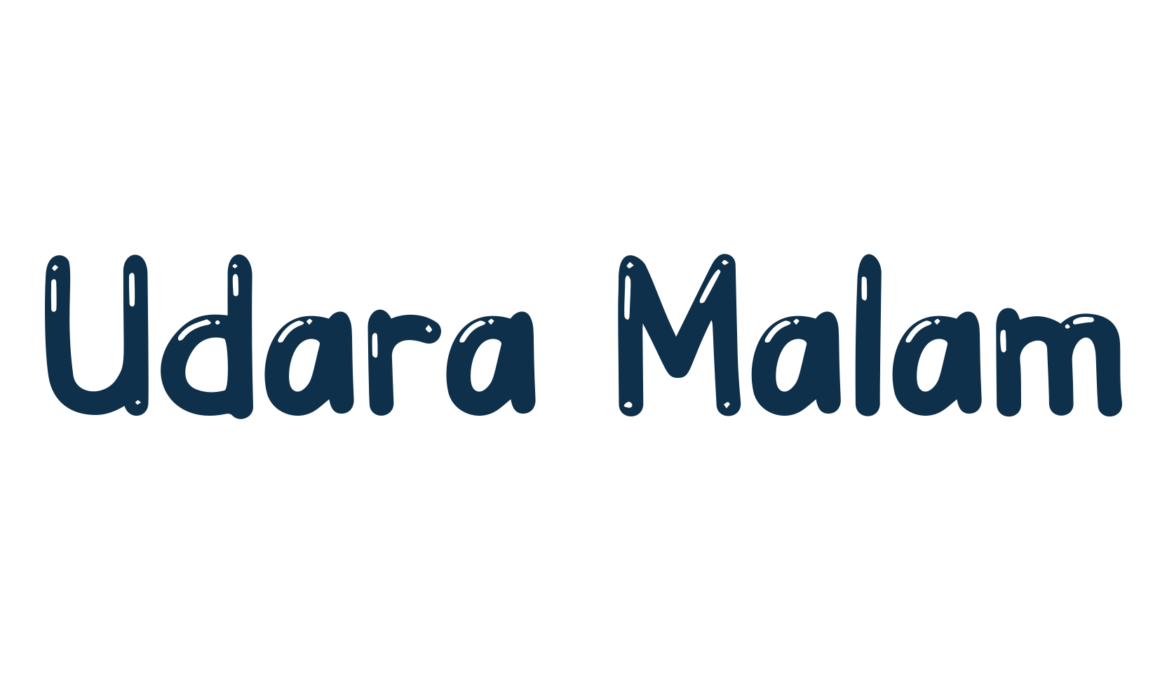 Udara Malam, cartoon font preview