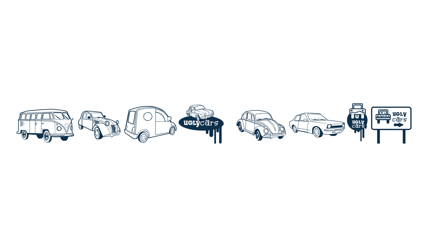 Ugly Cars, fancy decorative font preview