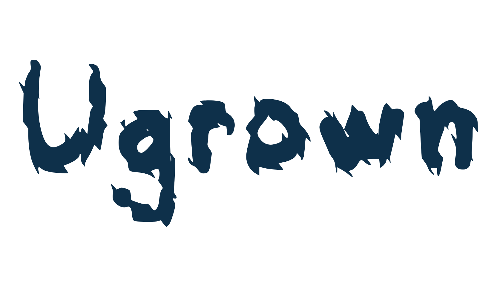 Ugrown, fancy destroy decorative font preview