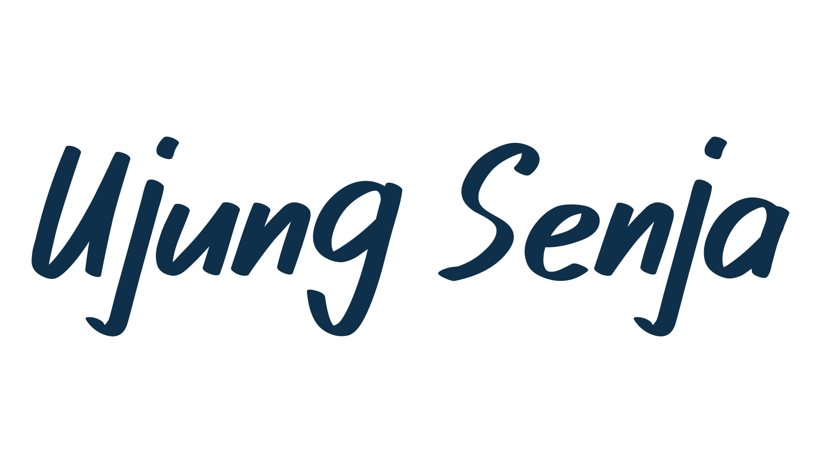 Ujung Senja, handwriting font preview