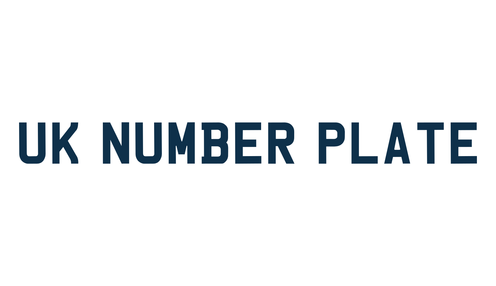 UK Number Plate, fancy various basic font preview