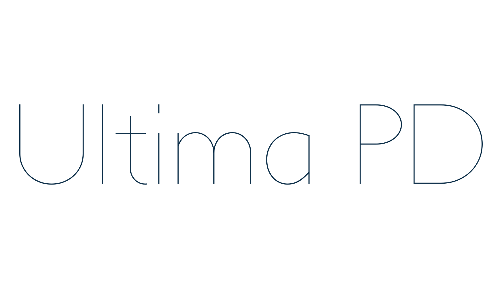 Ultima PD, basic sans serif font preview