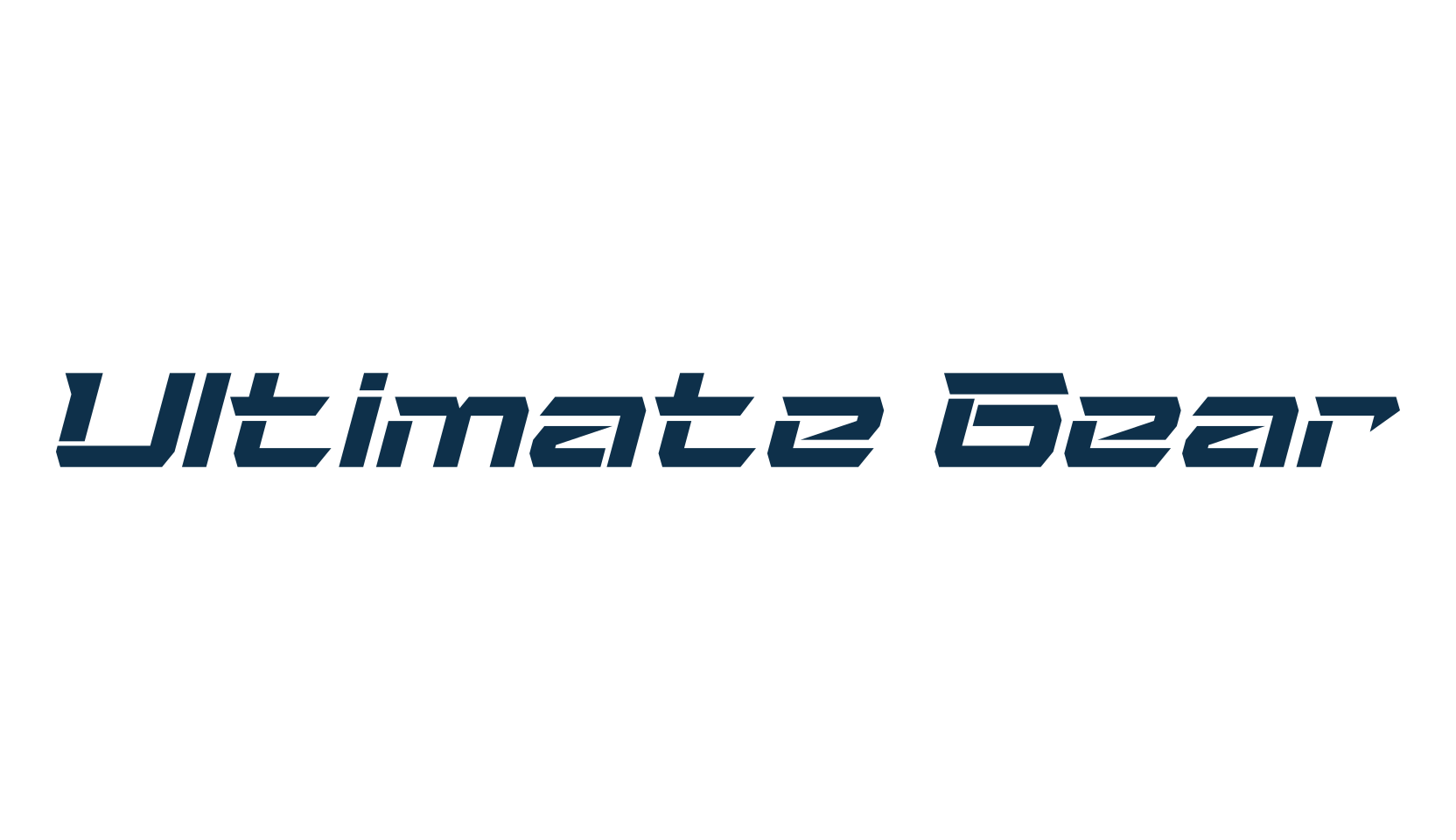 Ultimate Gear, techno sci-fi font preview