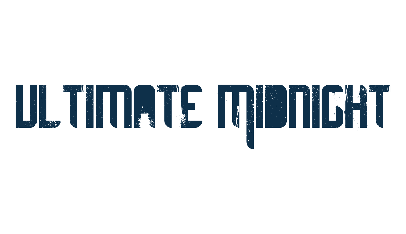 Ultimate Midnight, eroded font preview