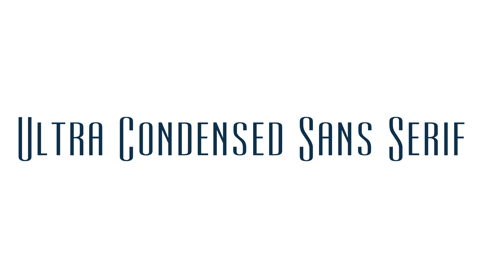 Ultra Condensed Sans Serif, basic sans serif font preview