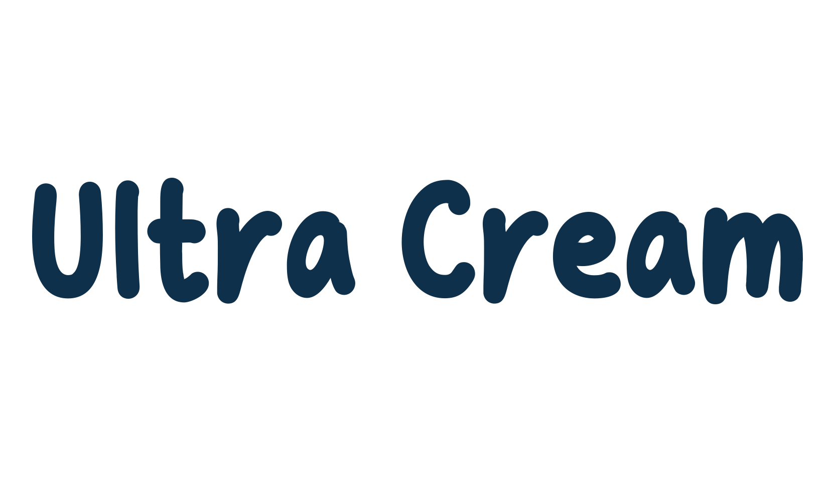 Ultra Cream, handwriting font preview
