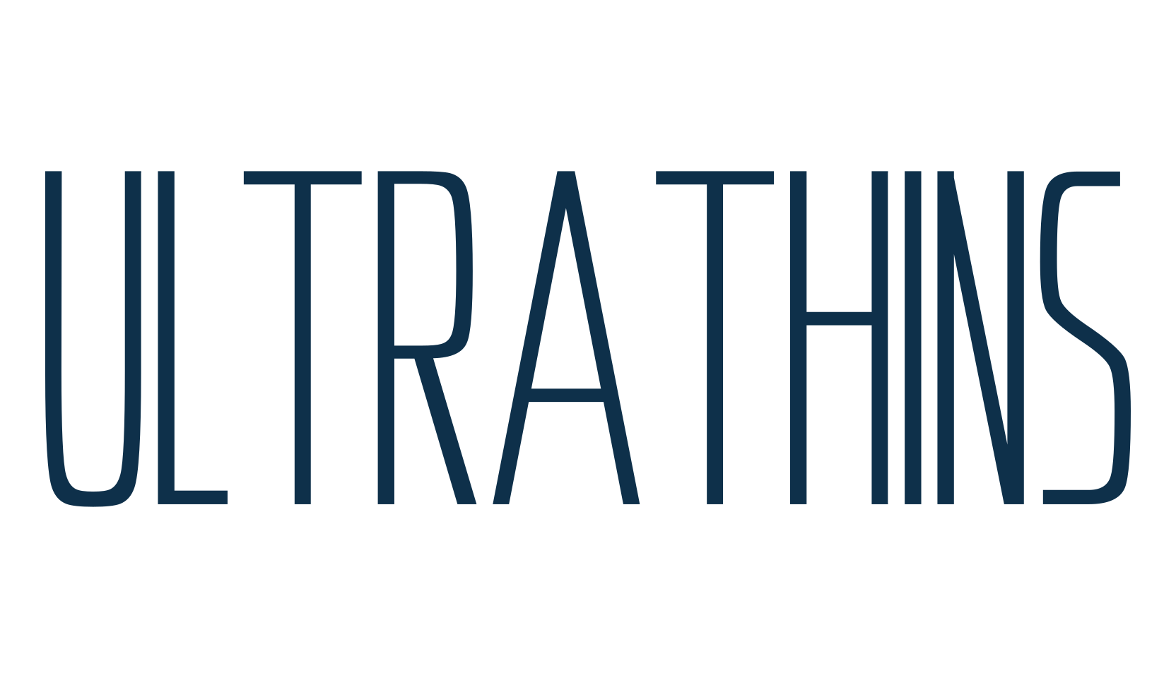 Ultrathins, sans serif font preview