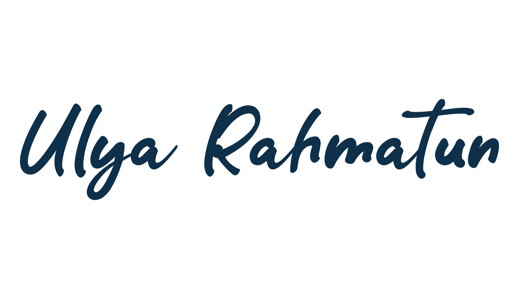 Ulya Rahmatun, script handwritten fancy decorative calligraphy font preview