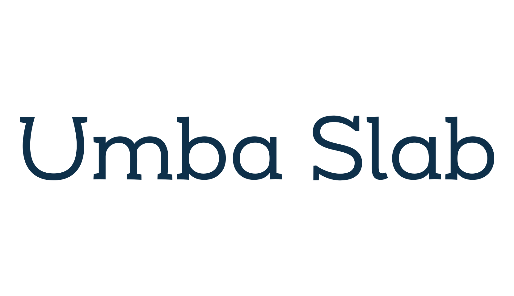 Umba Slab, serif font preview