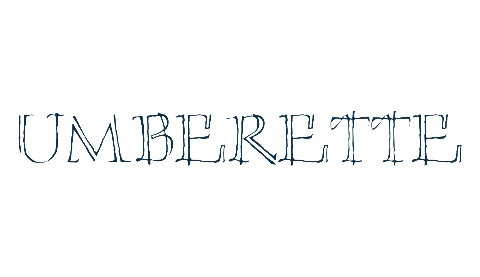 Umberette, fancy various decorative font preview