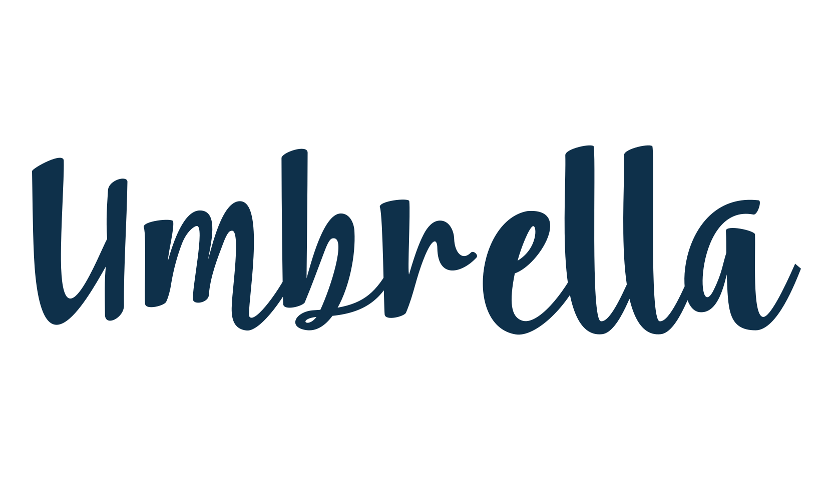 Umbrella (umbrella-3), brush font preview