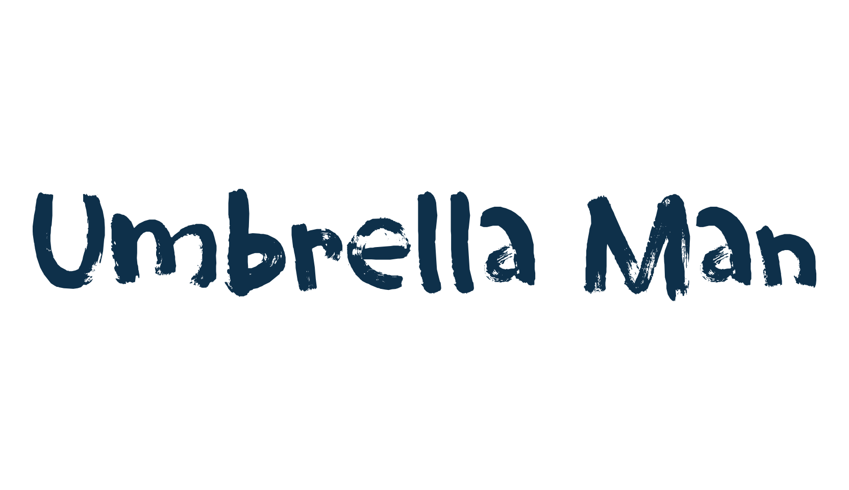 Umbrella Man, trash font preview