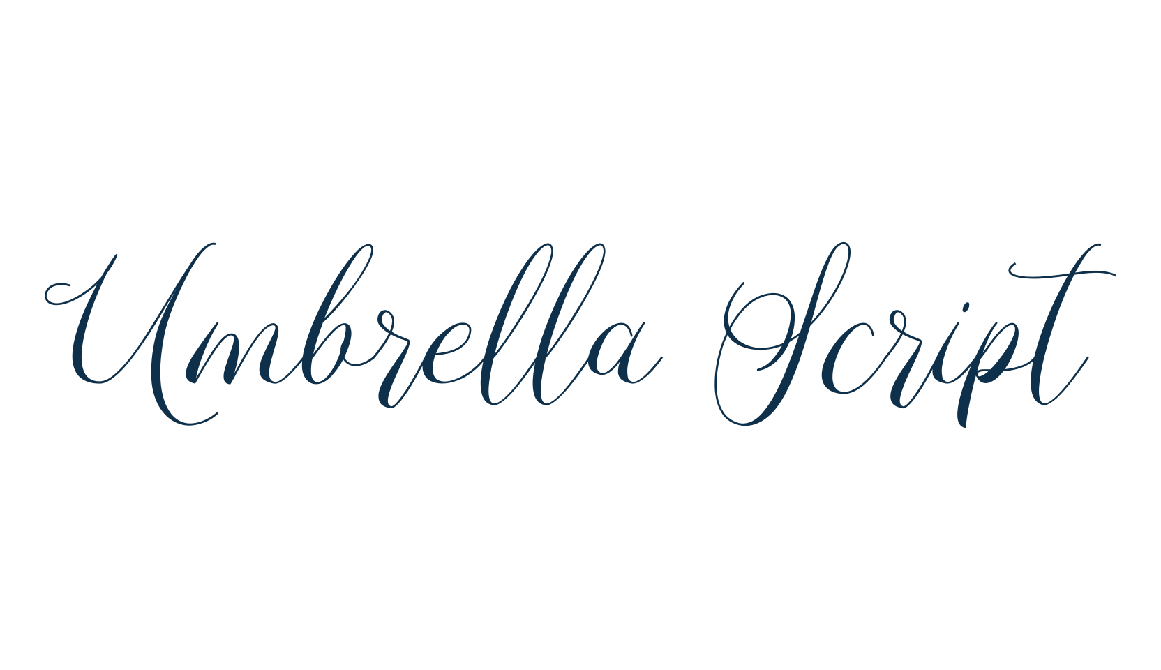 Umbrella Script, script calligraphy fancy decorative font preview