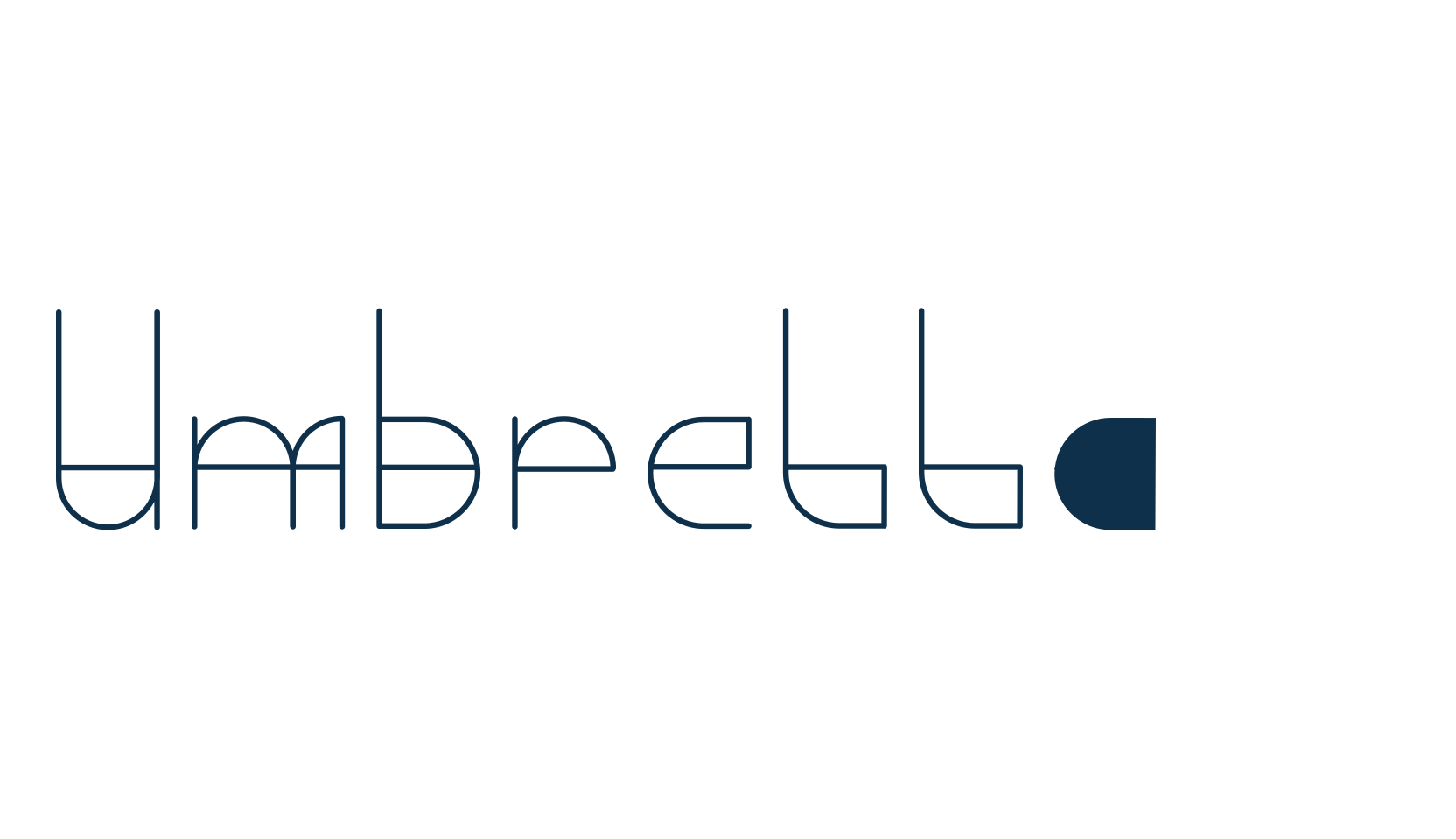 Umbrellast, sci-fi font preview