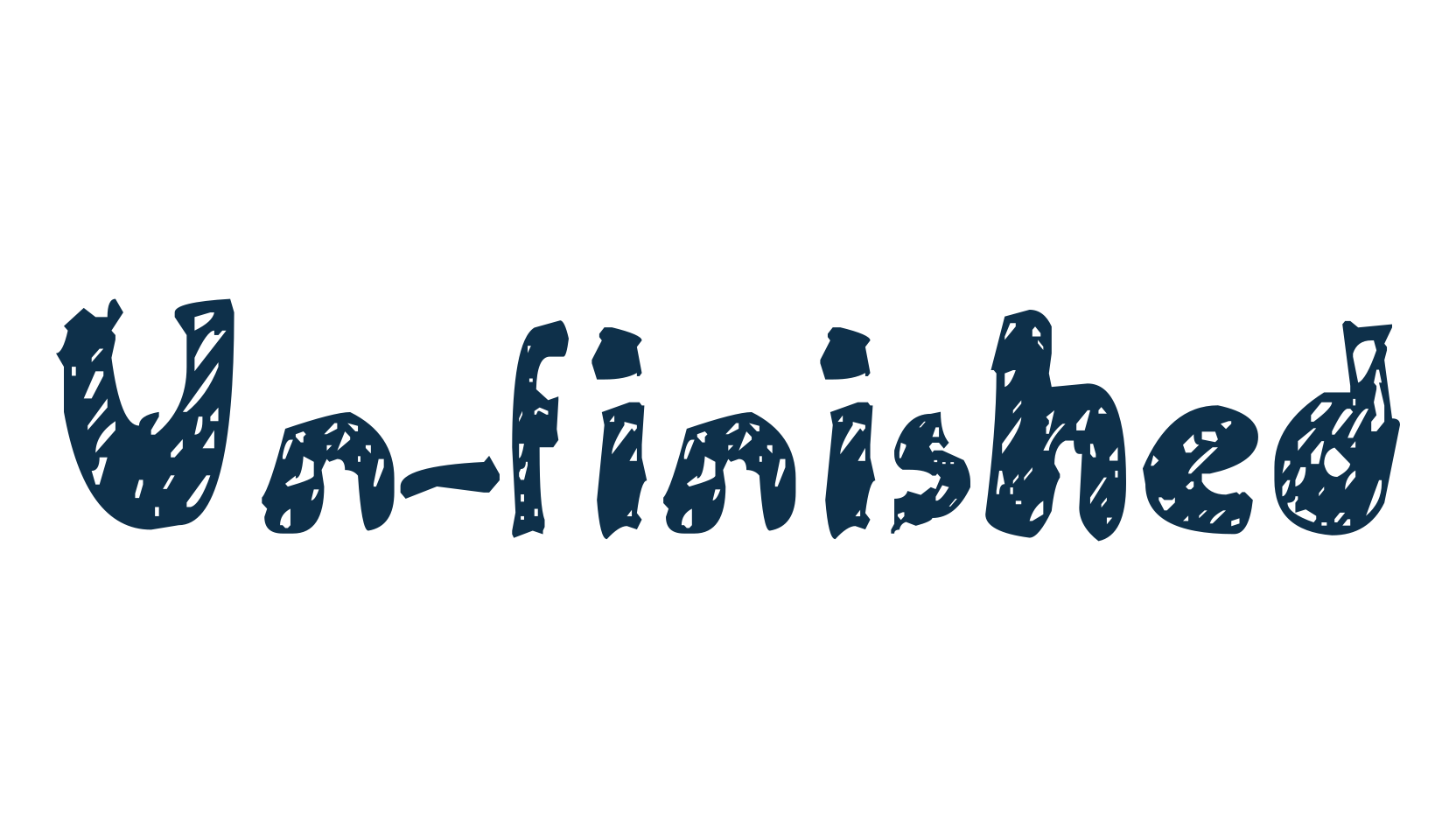 Un-finished, script trash fancy decorative calligraphy font preview