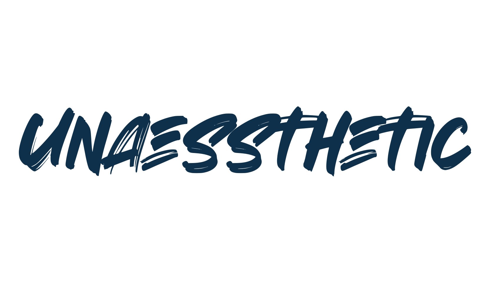 Unaessthetic, script brush fancy decorative calligraphy font preview