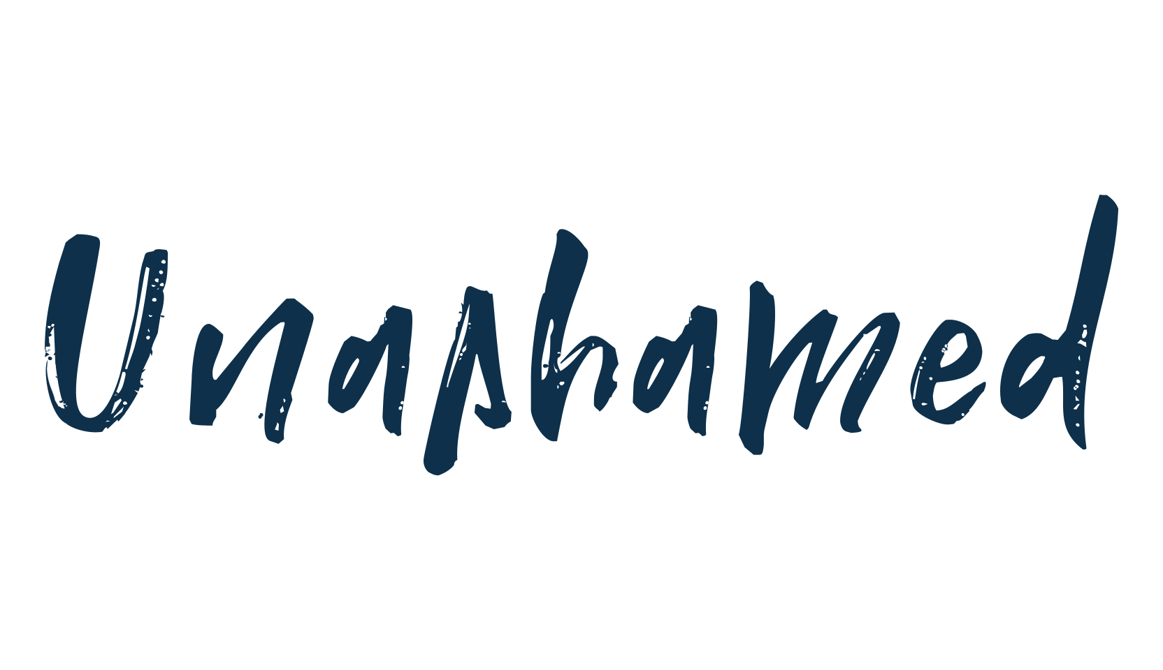 Unashamed, script brush fancy decorative calligraphy font preview