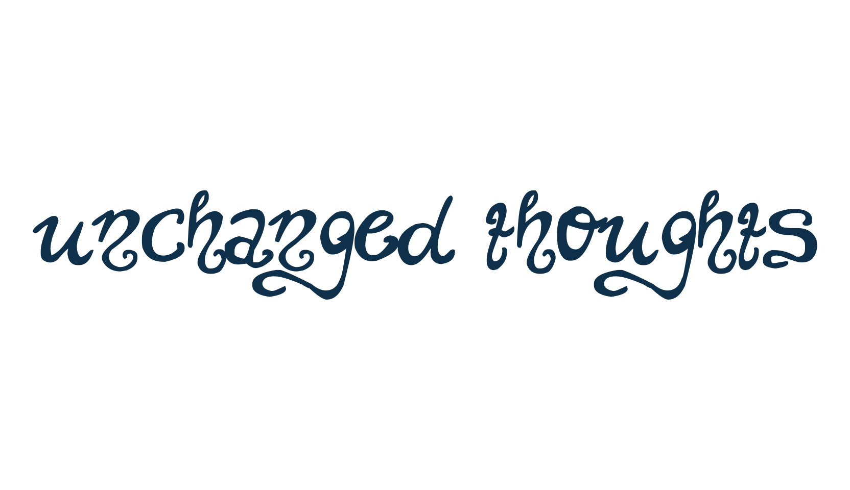 Unchanged Thoughts, fancy curly decorative font preview