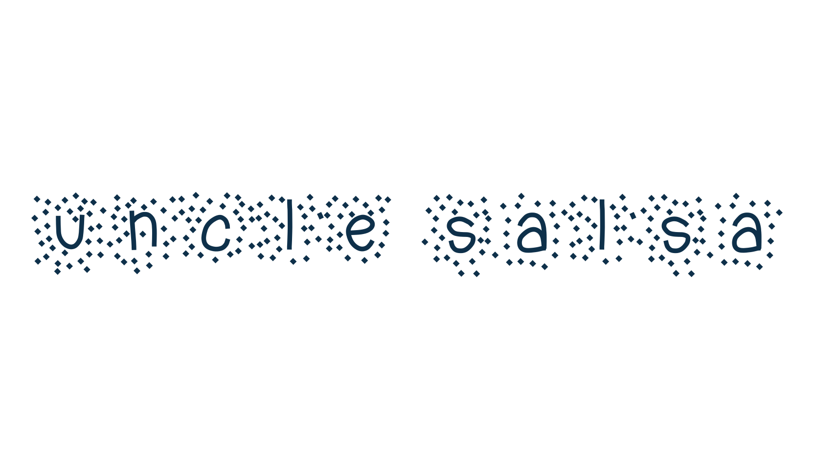 Uncle Salsa, fancy decorative font preview