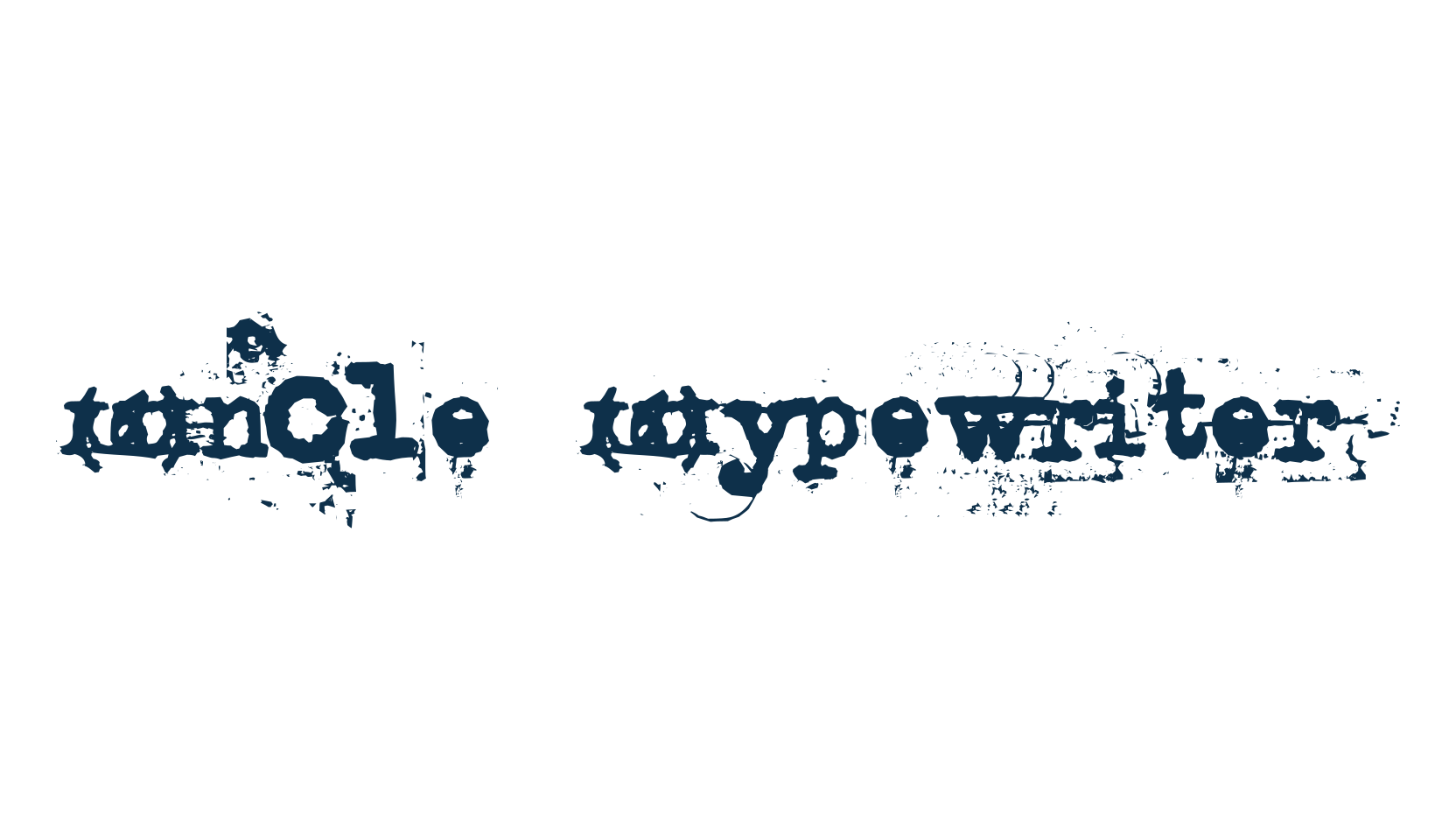 Uncle Typewriter, typewriter font preview