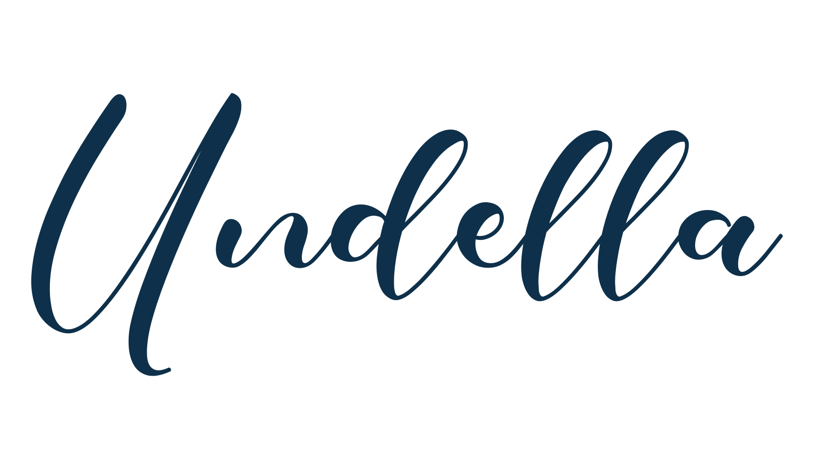 Undella, calligraphy font preview