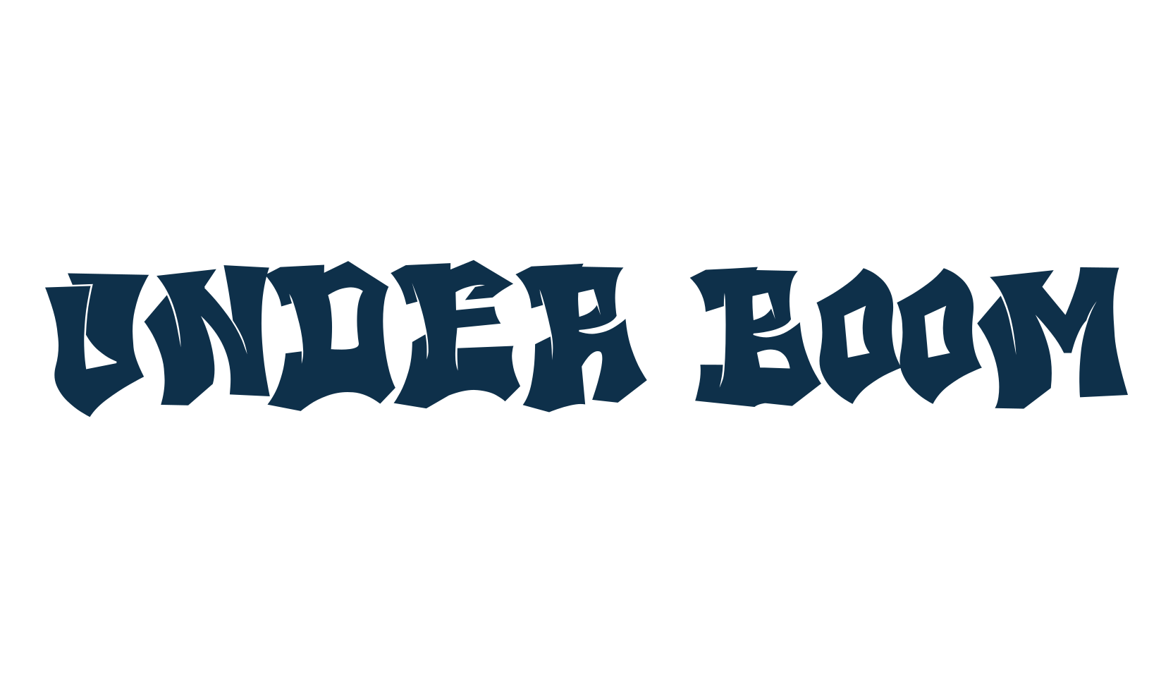 Under Boom, graffiti font preview
