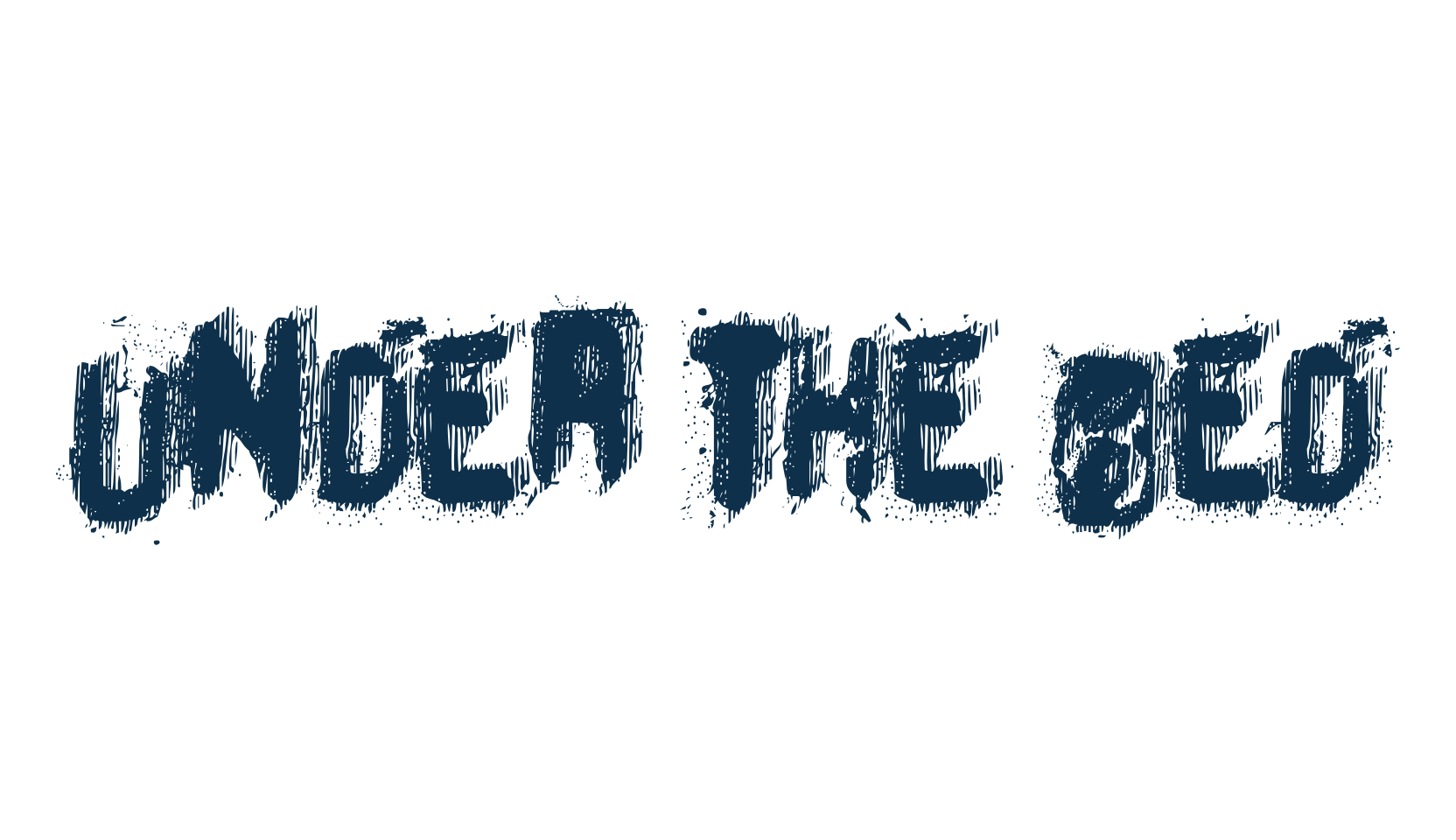 Under the bed, fancy destroy decorative font preview