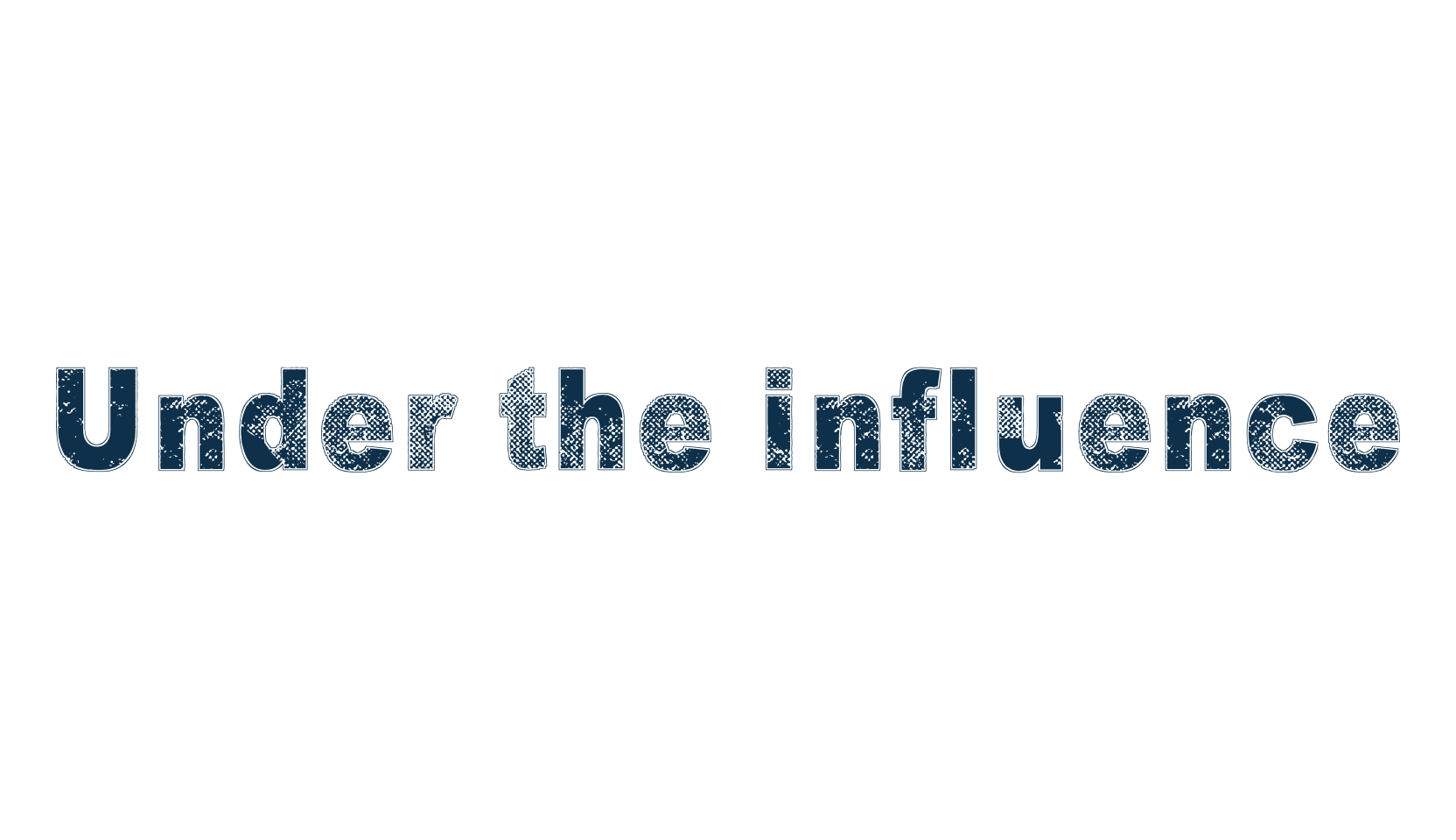 Under the influence, eroded font preview