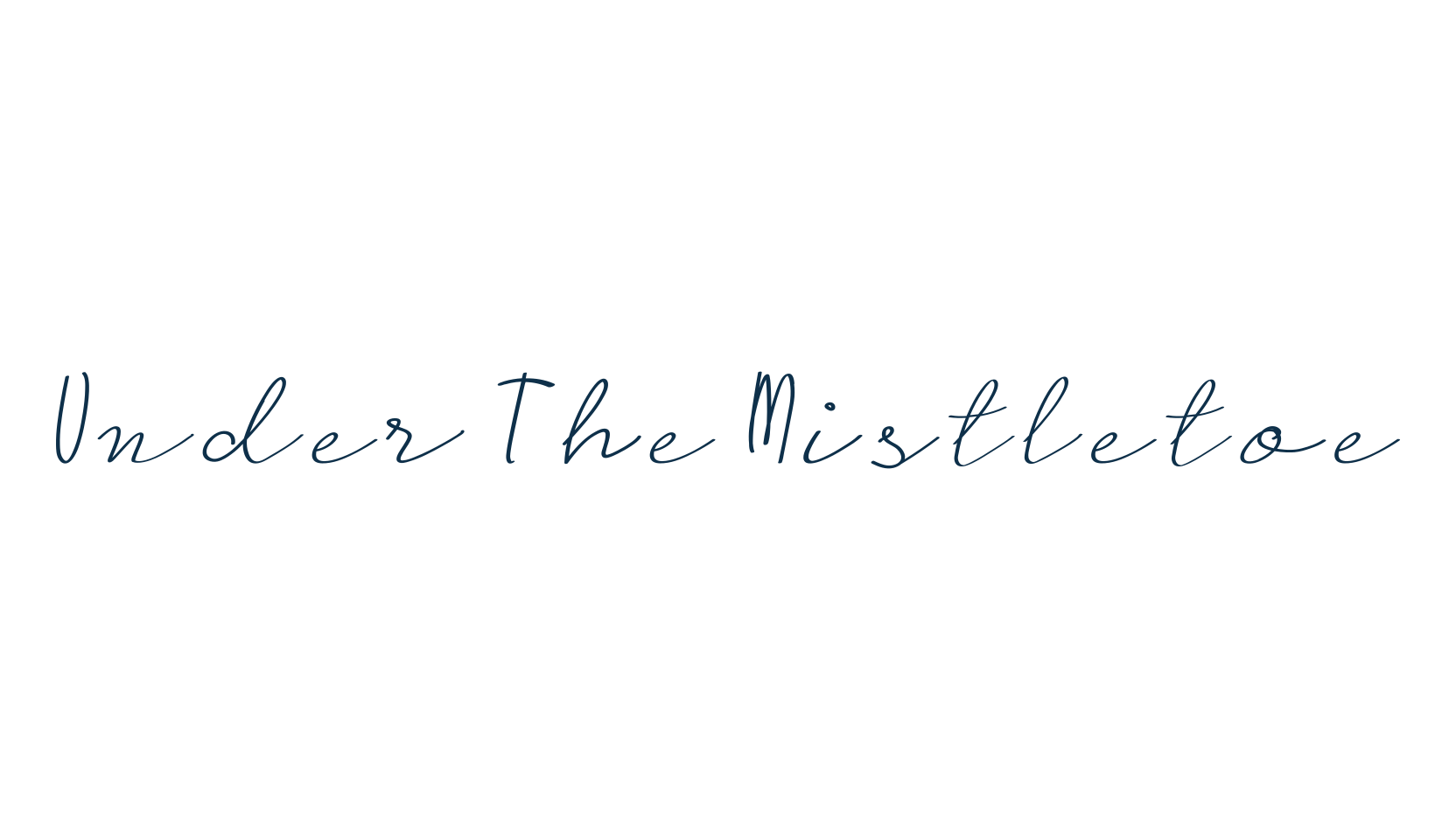 Under The Mistletoe, handwriting font preview