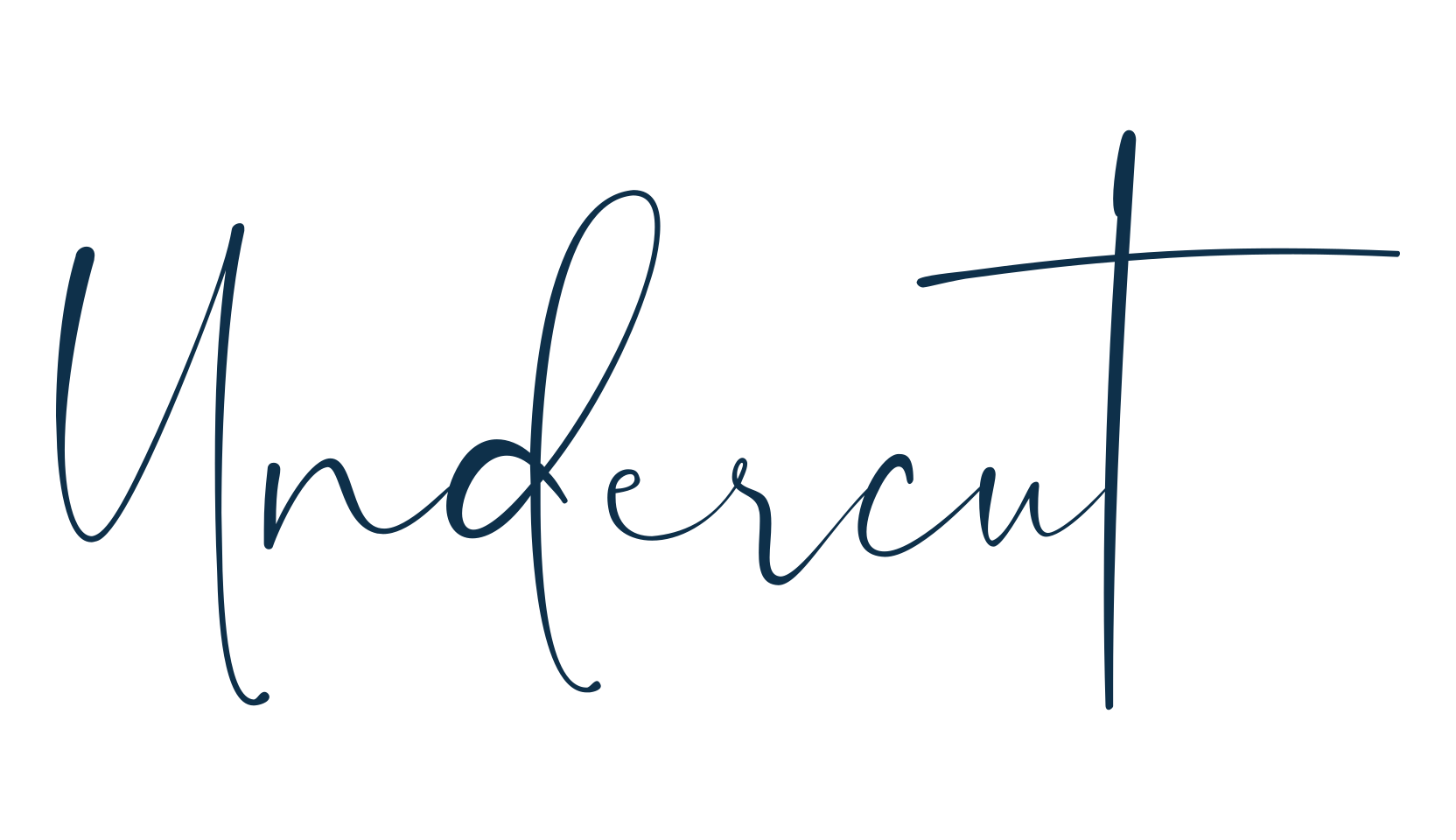 Undercut, script calligraphy fancy decorative font preview