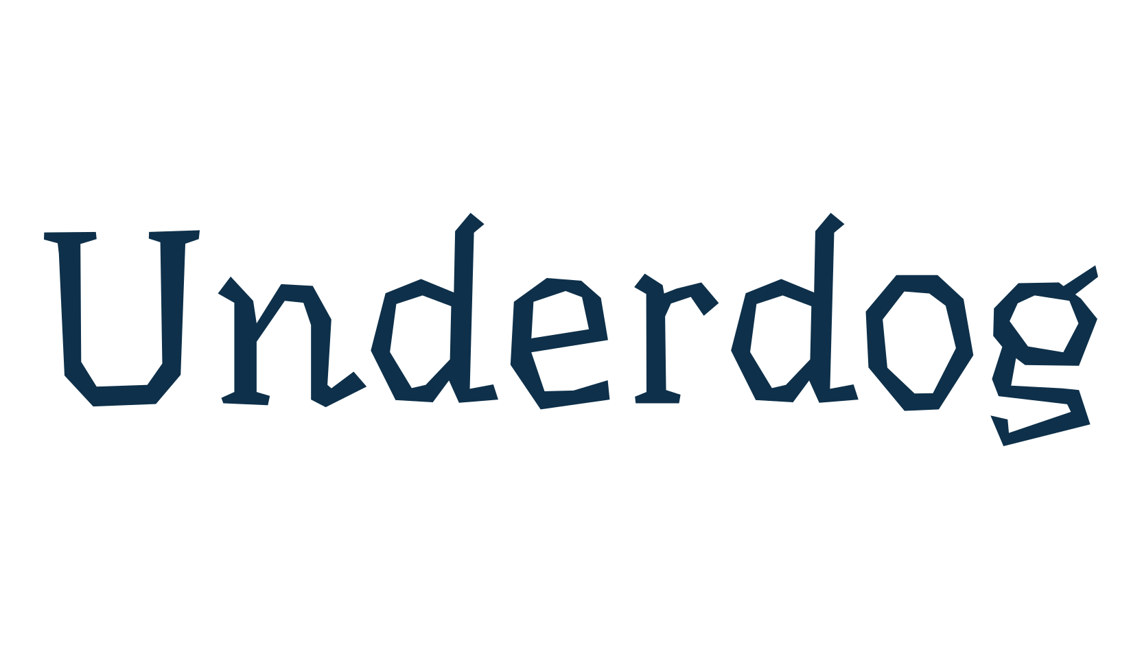 Underdog, fancy decorative font preview