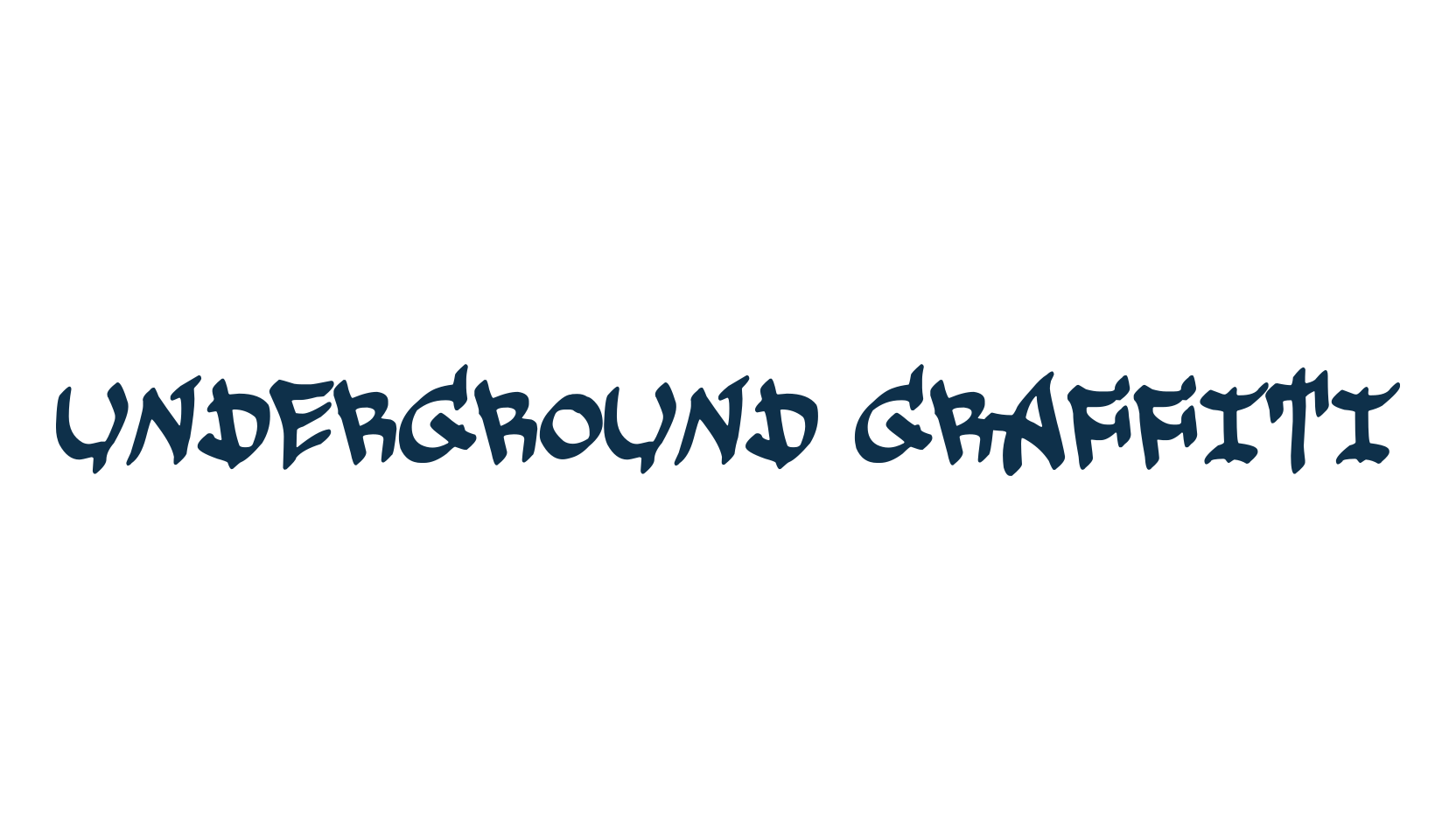 Underground Graffiti, script graffiti fancy decorative calligraphy font preview