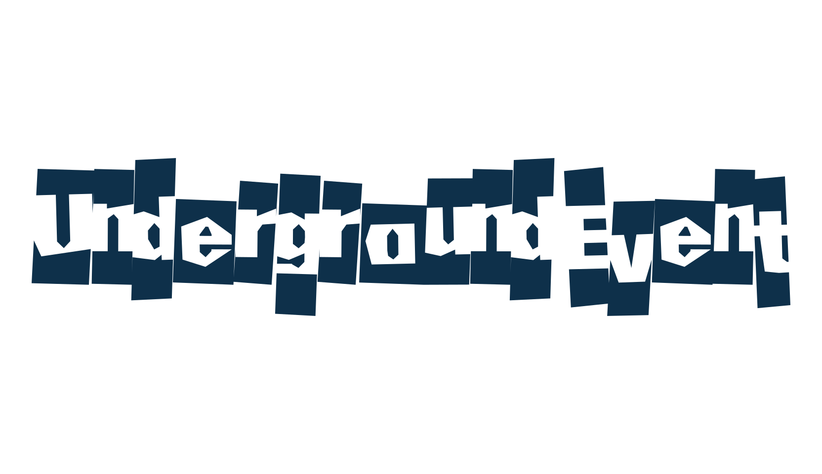 Underground Event, distorted font preview