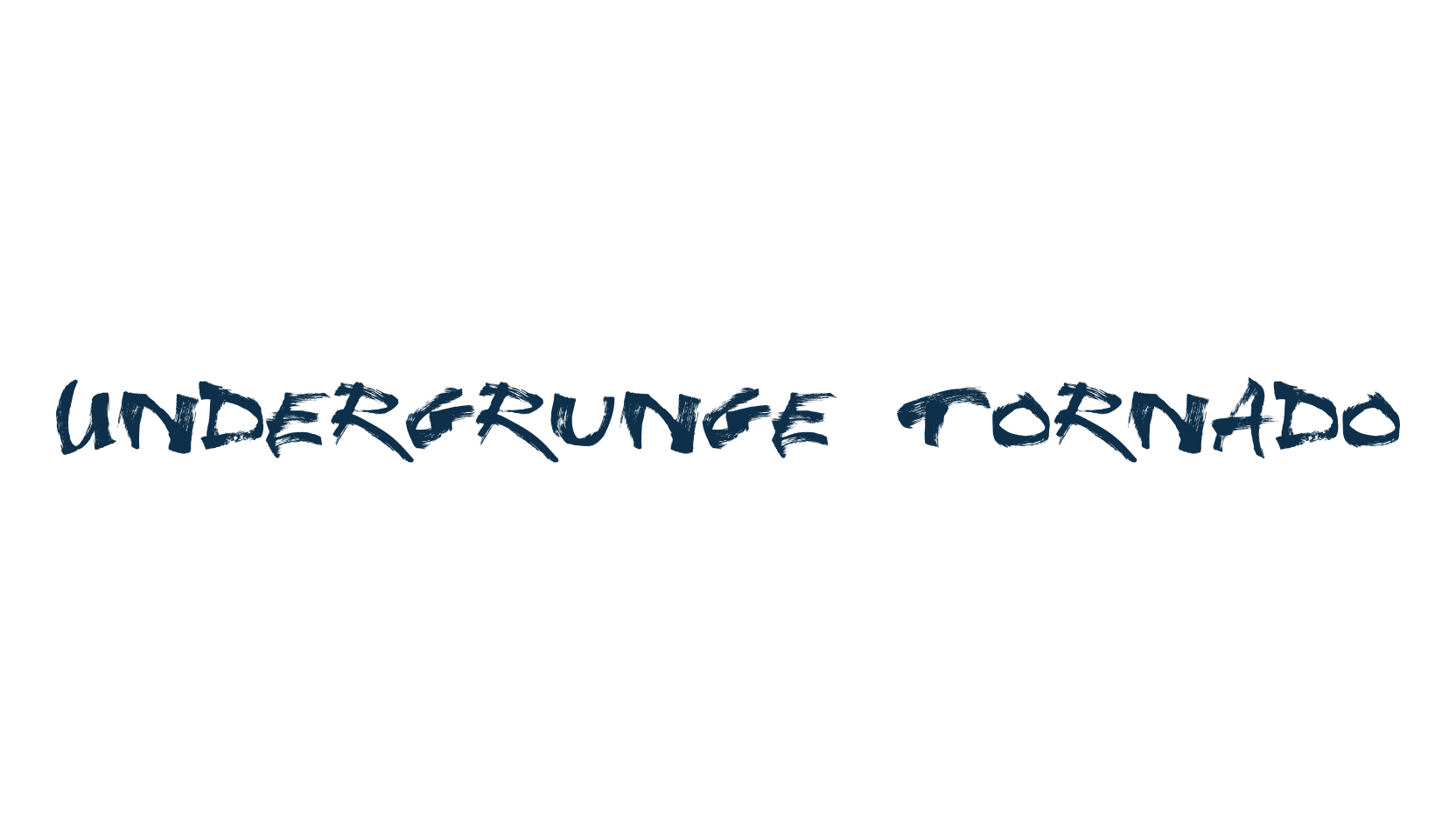 Undergrunge Tornado, script brush fancy decorative calligraphy font preview