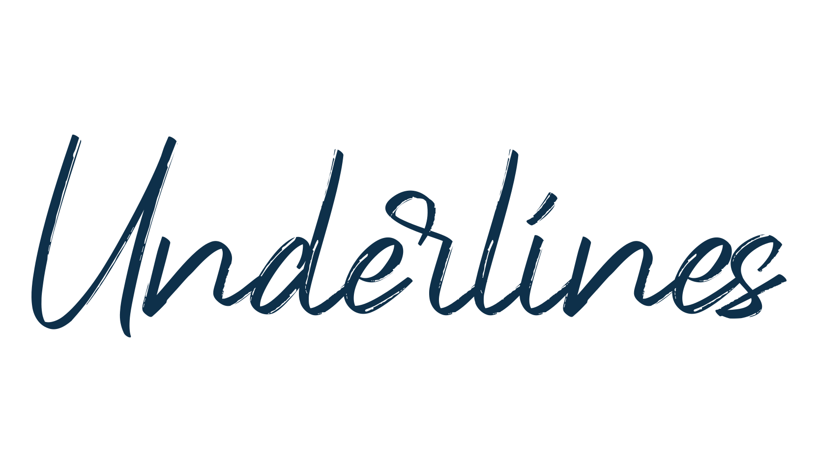 Underlines (underlines-2), script handwritten fancy decorative calligraphy font preview