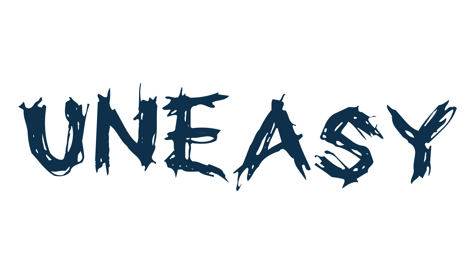Uneasy, script trash fancy decorative calligraphy font preview